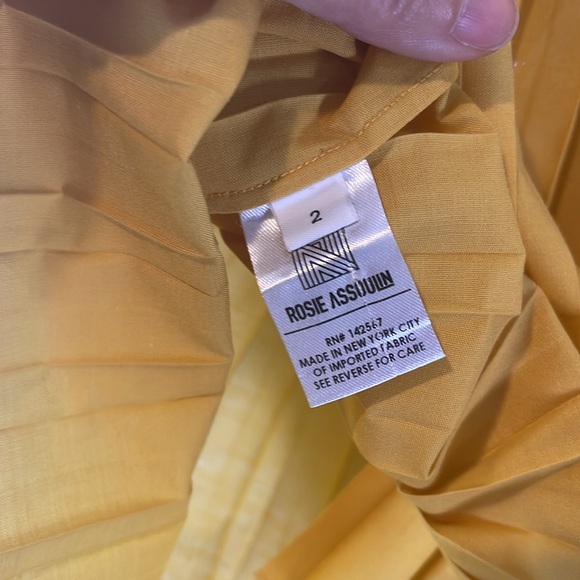 ROSIE ASSOLIN PLEATED ONE SHOULDER ESCARGOT TOP ASYMMETRICAL 2 - Picture 8 of 8